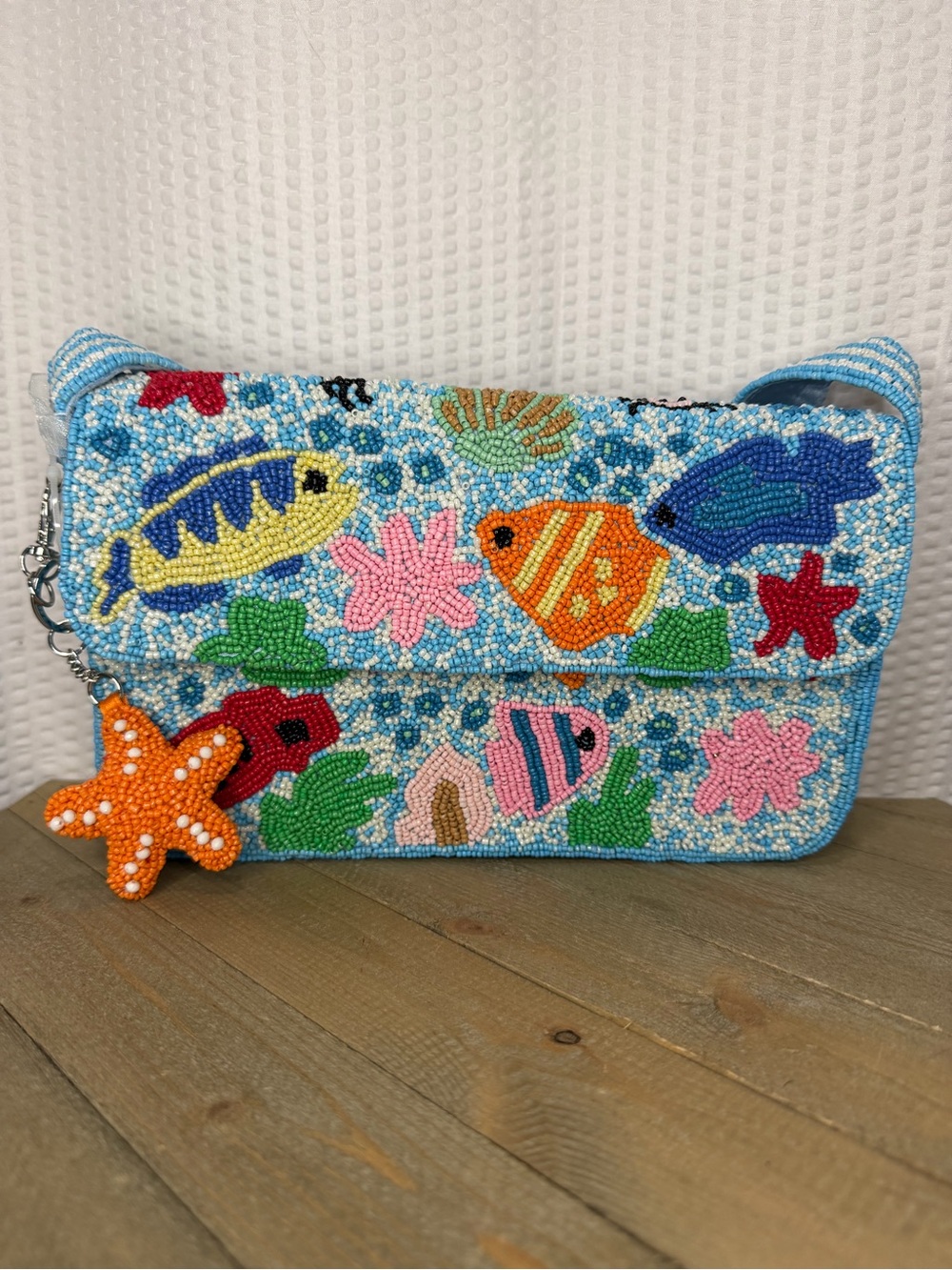 Viral Beaded Fish Bag With Matching Starfish Bag Charm!!